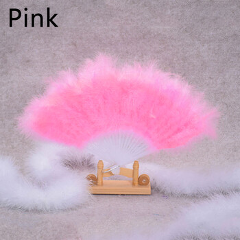 Βεντάλια χεριών Fluffy Feather Fans Performance Dance Folding Fans Photo Props Classical Performance Διακόσμηση γαμήλιου πάρτι για το σπίτι