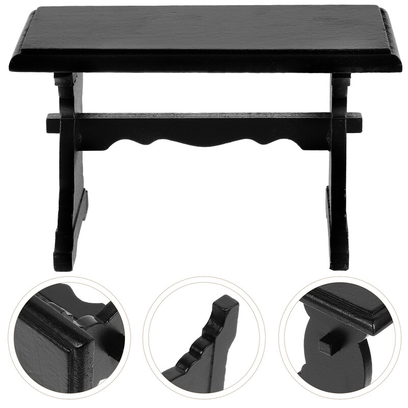 Kar nélküli szerelmes szék miniatűr bútor 1 12 méret babaház kiegészítők játék barkács dekoráció dísz fa íróasztal