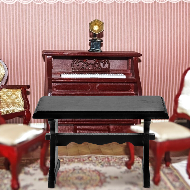 Kar nélküli szerelmes szék miniatűr bútor 1 12 méret babaház kiegészítők játék barkács dekoráció dísz fa íróasztal