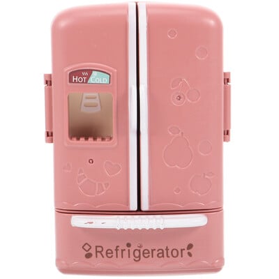 Frigider Ușă dublă Miniaturi Frigider Jucărie 1/12 Casă de păpuși Mobilier Cameră Lucruri Bej Copil