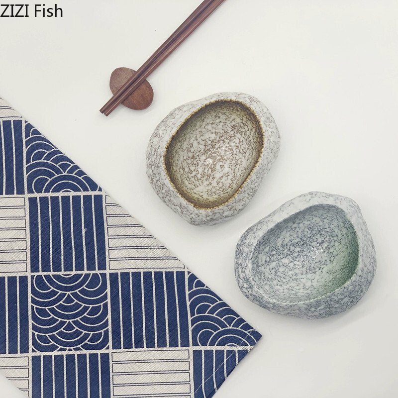 Japoniškas kūrybingas akmens dubuo Keraminiai stalo reikmenys Restoranas Sashimi Sushi lėkštė Maisto dekoravimas Desertinis dubuo namų virtuvės dubuo