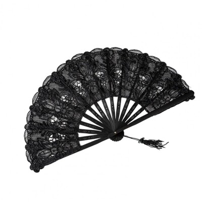 Nešiojamas sulankstomas vėduoklė Vintažinis nėrinių sulankstomas ventiliatorius su tuščiaviduriais šonkauliais Europos šokių vakarėlio nuotraukų rekvizitai moterims