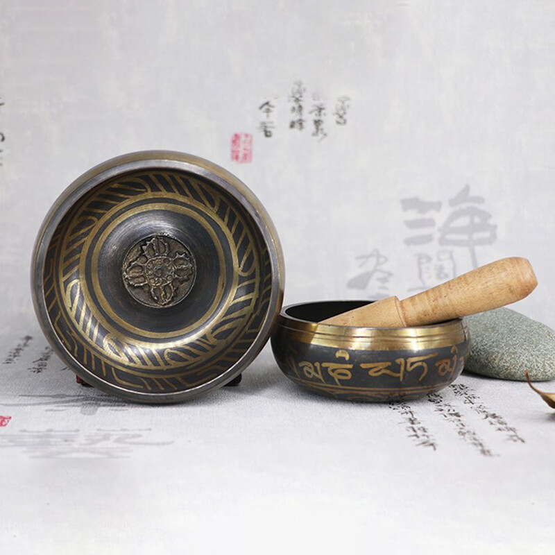 Nepálska tibetská spievajúca misa, himalájska budhistická joga, meditácia, tibetská spievajúca misa, misa na jogu, bronzová zvonkohra, vyberanie uší