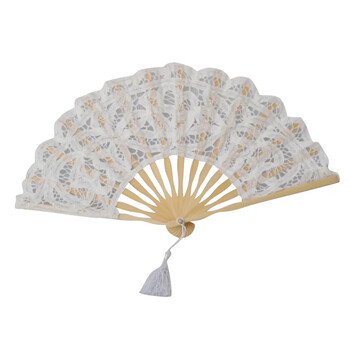 Retro Palace Lace Folding Fan Handmade Bamboo Dance Fan Wedding Party Photography Props Διακοσμητικά για το σπίτι