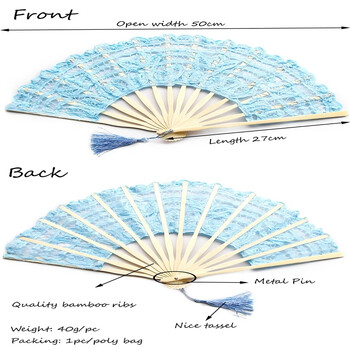 Retro Palace Lace Folding Fan Handmade Bamboo Dance Fan Wedding Party Photography Props Διακοσμητικά για το σπίτι