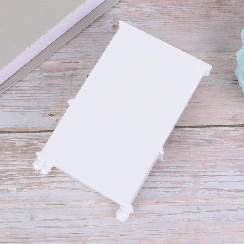 1/12 mini namas Miniatiūriniai baldai Medinė spintelė knygų spinta (balta) mini namo baldai mini namų knygų spinta