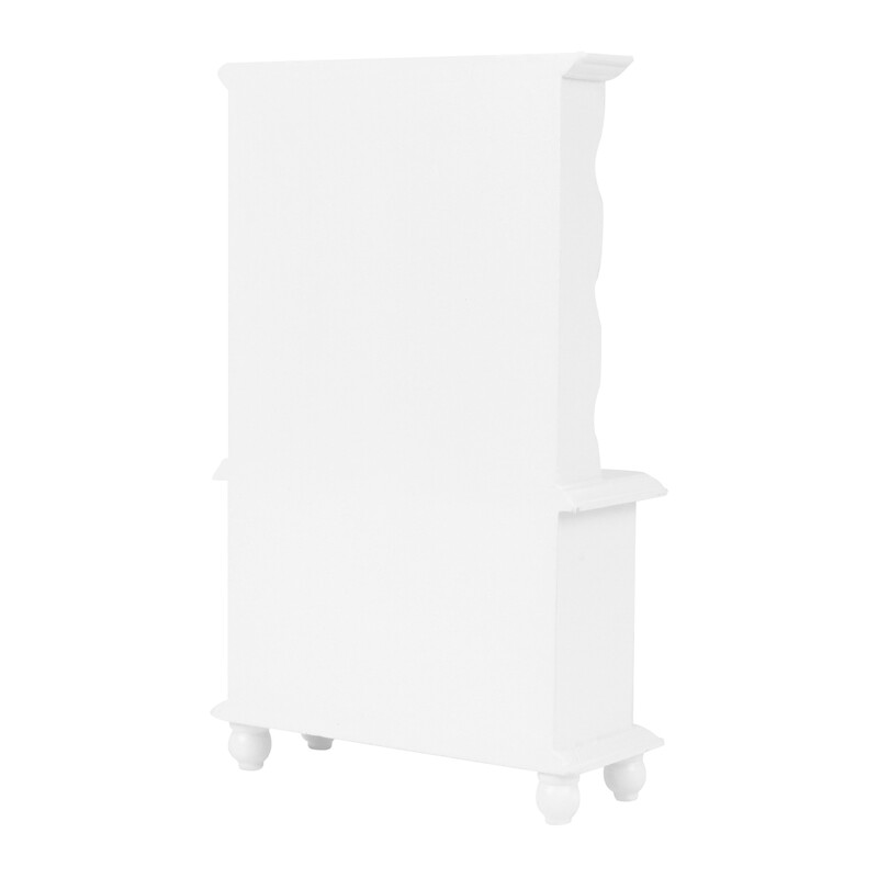 1/12 mini namas Miniatiūriniai baldai Medinė spintelė knygų spinta (balta) mini namo baldai mini namų knygų spinta