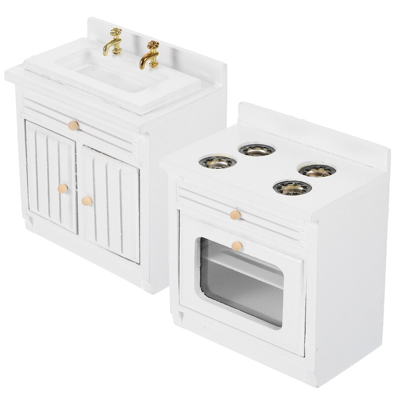 Mini kuchynské doplnky, domček pre bábiky, príslušenstvo 1:12, nábytok, spotrebič, miniatúrny sporák, umývadlo, skrinka