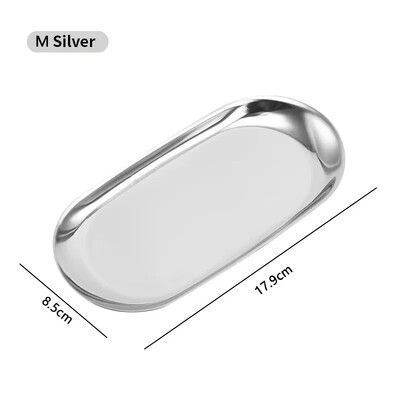 Šiuolaikinis paprastas metalinis nerūdijančio plieno laikymo padėklas papuošalų ekranas, šaudymo rekvizitai, smulkmenos, daugiafunkcinė dėžutė