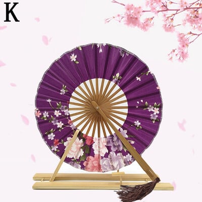 Nový japonský štýl Sakura kvet vreckový skladací ručný ventilátor okrúhly kruh svadobná párty dekorácia darček bambusový ventilátor veterný mlyn domáca dekorácia