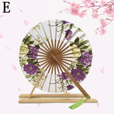 Nový japonský štýl Sakura kvet vreckový skladací ručný ventilátor okrúhly kruh svadobná párty dekorácia darček bambusový ventilátor veterný mlyn domáca dekorácia