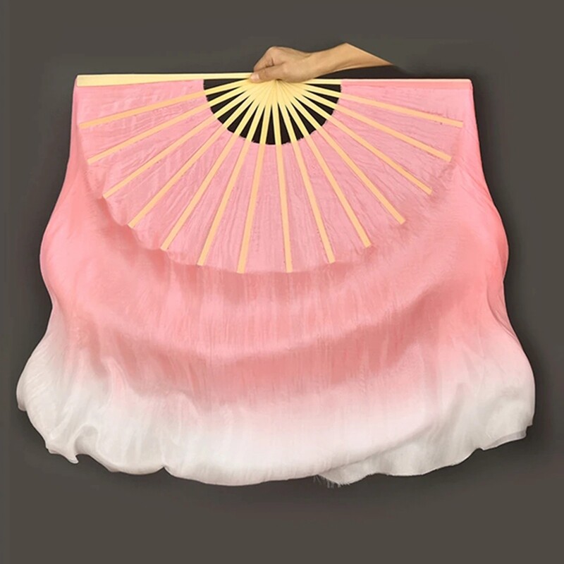 Performance Dancing Silk Fans Klasszikus néptánc Bambusz Összecsukható Legyező Kínai Hagyományos Divat Szalag Kézi Legyező Elegáns