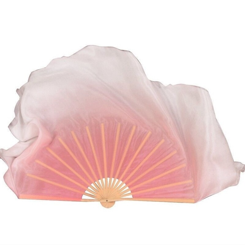 Performance Dancing Silk Fans Klasszikus néptánc Bambusz Összecsukható Legyező Kínai Hagyományos Divat Szalag Kézi Legyező Elegáns