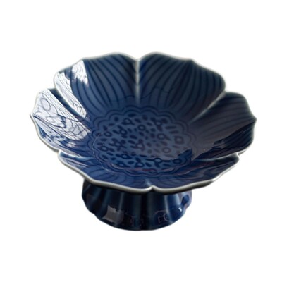 Porcelántalpú tál desszert bemutató állvány asztali dekoráció Többfunkciós uzsonnás tányér dekoratív tál lótusz parasztházra formázott