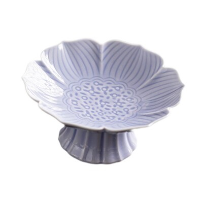 Porcelántalpú tál desszert bemutató állvány asztali dekoráció Többfunkciós uzsonnás tányér dekoratív tál lótusz parasztházra formázott