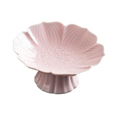 Porcelántalpú tál desszert bemutató állvány asztali dekoráció Többfunkciós uzsonnás tányér dekoratív tál lótusz parasztházra formázott