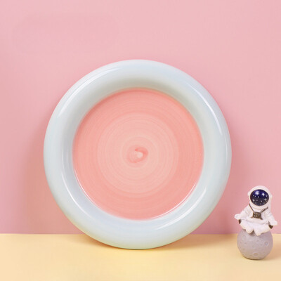 Desszert magas szépségű tányér otthoni asztali légkör dekoráció színes tál körömdíszítő tál macskatál kerámia gabonatál