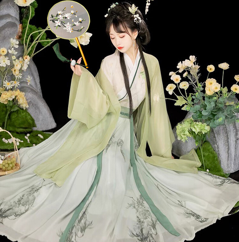 Китайски стил бродерия Tuanfan Hanfu Двустранно антично танцово ветрило Женско Cheongsam Catwalk Пискюл Кръгла ветрило с дълга дръжка