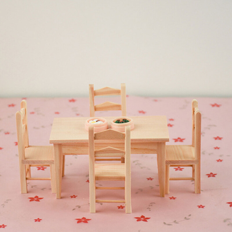 Sada mini stolov a stoličiek 1/12, nábytok do domčeka pre bábiky, obývačka, detský nábytok, miniatúrne modely scén