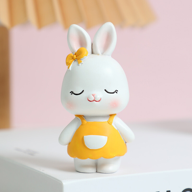 Krásna králičia ozdoba Roztomilá veľkonočná dekorácia Zajačik Miniatúrne figúrky Miniatúrna krajinka Domáca dekorácia Mini králik Model Hračka