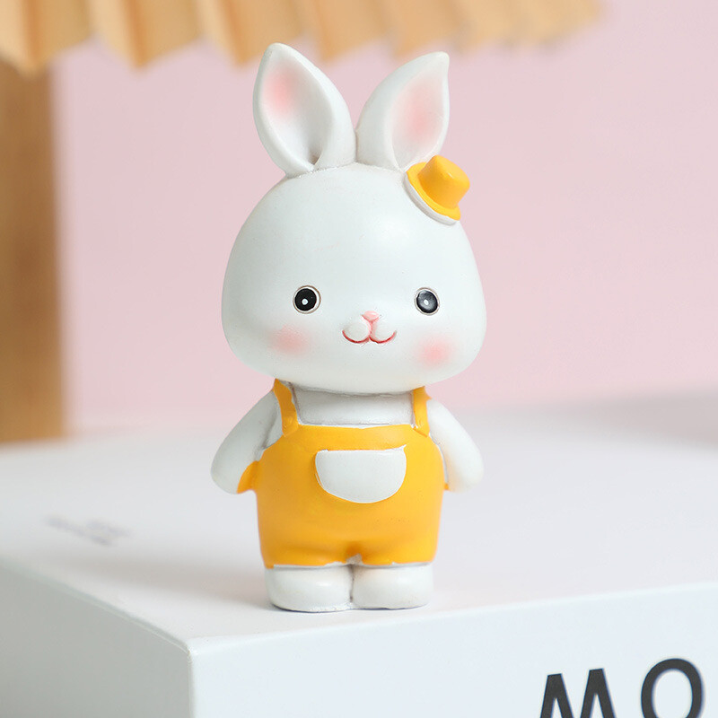 Krásna králičia ozdoba Roztomilá veľkonočná dekorácia Zajačik Miniatúrne figúrky Miniatúrna krajinka Domáca dekorácia Mini králik Model Hračka