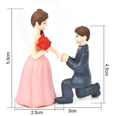 2 ks Mesačný pár PVC romantické figúrky remeselné dekoratívne ozdoby pre bonsaje domáci stôl miniatúry záhradné dekorácie