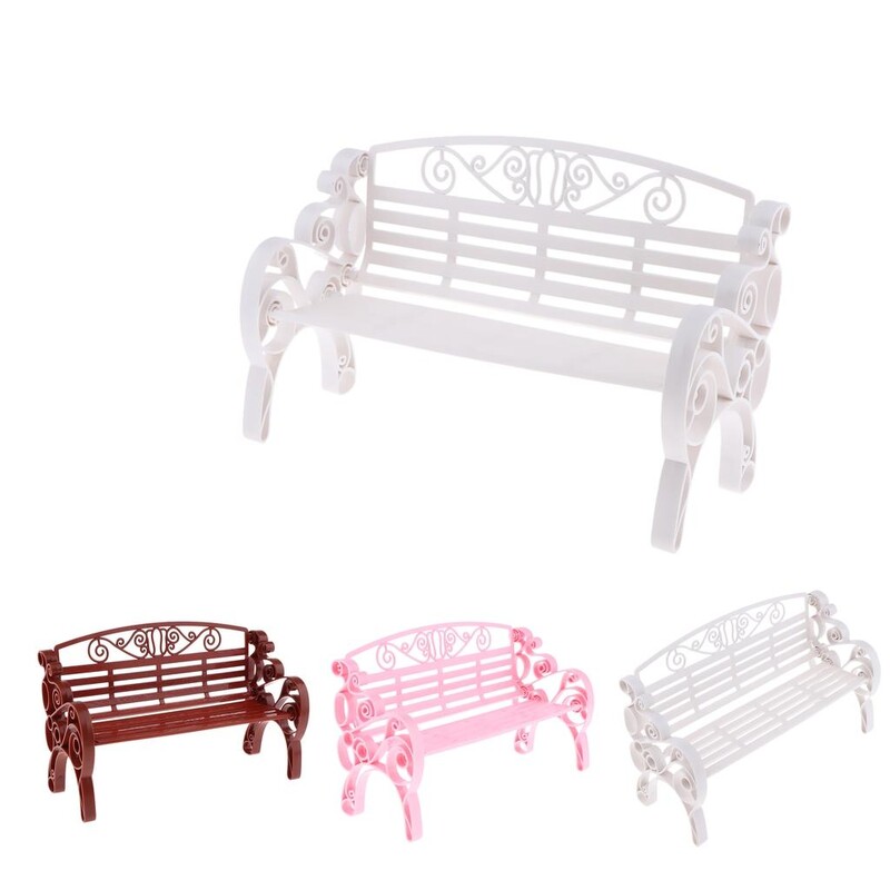 Miniatūras miniatūras plastmasas mēbeles / 12 leļļu istaba guļamistaba Fairy Garden