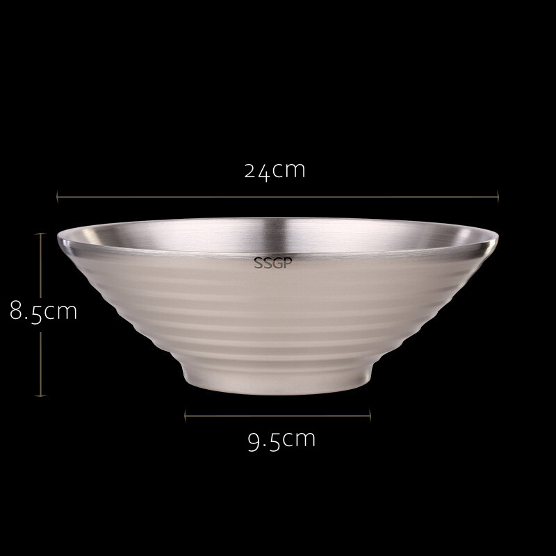 Αισθητικό σχέδιο 304 από ανοξείδωτο ατσάλι Ιαπωνικό μπολ Ramen Θερμομονωτικό Noodle Επιτραπέζια μαχαιροπίρουνα για τα Χριστούγεννα και την Πρωτοχρονιά