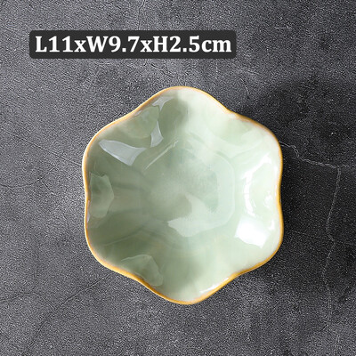 Lotus ékszer zöld tálca kerámia gyűrű nyaklánc edény kulcstartó aranyos gyűrű csecsebecsetartó lány hálószoba otthoni dekoráció szervezése