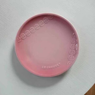 Francia csipke tányér, francia étkészlet, kerámia háztartási tányér, desszerttál, reggeliző étkészlet