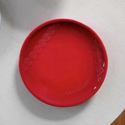 Francia csipke tányér, francia étkészlet, kerámia háztartási tányér, desszerttál, reggeliző étkészlet