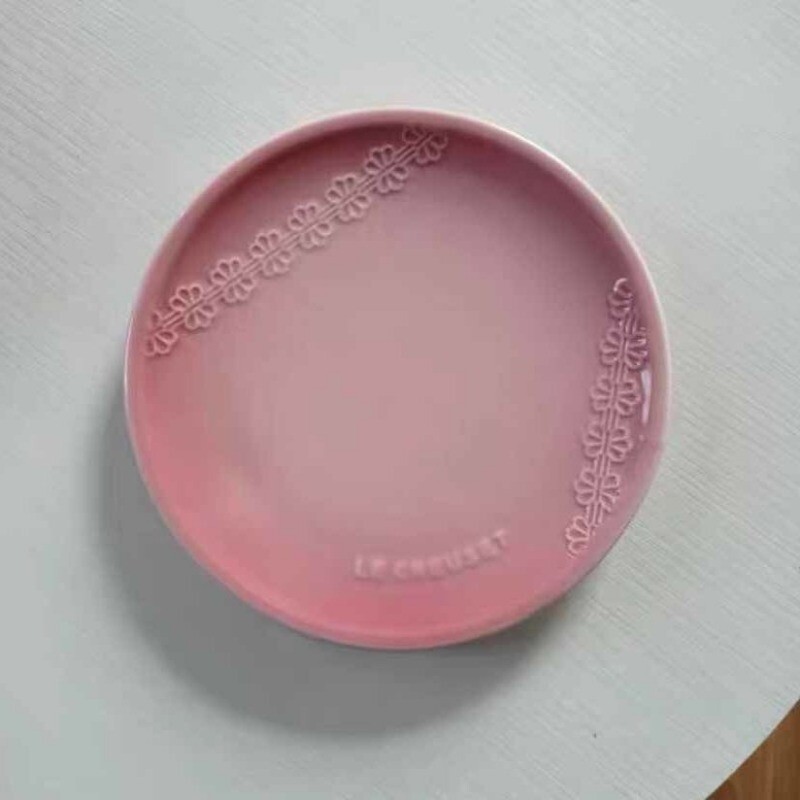 Francia csipke tányér, francia étkészlet, kerámia háztartási tányér, desszerttál, reggeliző étkészlet