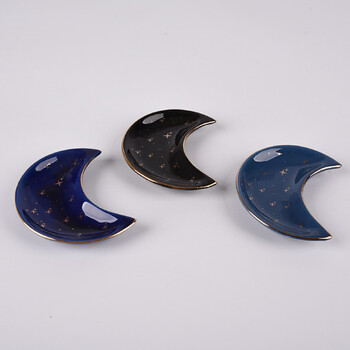 Nordic Ceramic Moon Μικρά κοσμήματα σκουλαρίκια για πιάτα κολιέ δαχτυλίδι Πιάτα αποθήκευσης Επιδόρπιο φρούτων Μπολ Δίσκος Διακοσμήσεις σπιτιού