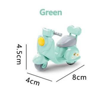 Cartoon Q Miniature Motorbike 6 Styles Pull Back Dollhouse Car Mini Model Fall-Resistant Chirldren\'s Toy Dollhouse Furniture Car