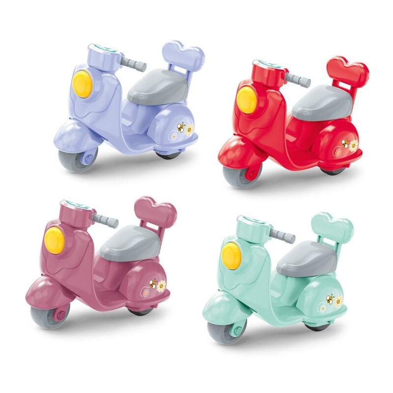 Karikatūra Q miniatūrs motocikls, 6 stilu atpakaļvelkama automašīna