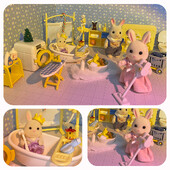 Elephant Baby Dollhouse Vonios kambarys „Pasidaryk pats“ tualeto reikmenys 1/12 Forest Family Miniatiūros Baldai lėlėms Žaislas Virtuvė Mergaitei Dovanos