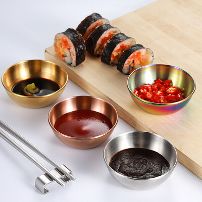 Posuda za umak od nehrđajućeg čelika Posuda za začine Vruća posuda za umakanje Mala šalica za umak za hranu Sushi Ocat Soja tanjurić Posuda za predjelo