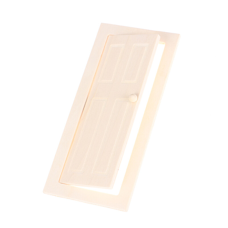 1vnt 1/12 mastelio miniatiūriniai interjero medinių durų baldų aksesuarai, skirti „pasidaryk pats“ lėlių namų dekoravimui vaikams žaislai, dovana