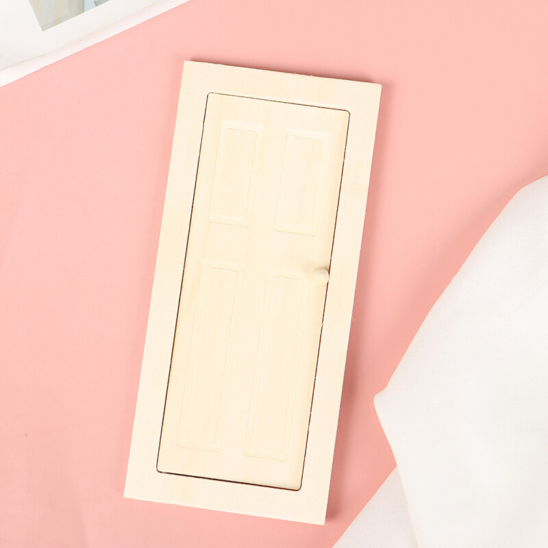 1vnt 1/12 mastelio miniatiūriniai interjero medinių durų baldų aksesuarai, skirti „pasidaryk pats“ lėlių namų dekoravimui vaikams žaislai, dovana