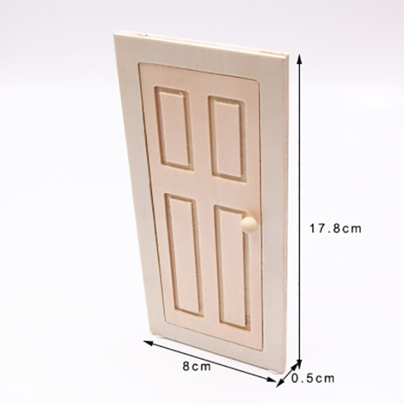 1vnt 1/12 mastelio miniatiūriniai interjero medinių durų baldų aksesuarai, skirti „pasidaryk pats“ lėlių namų dekoravimui vaikams žaislai, dovana