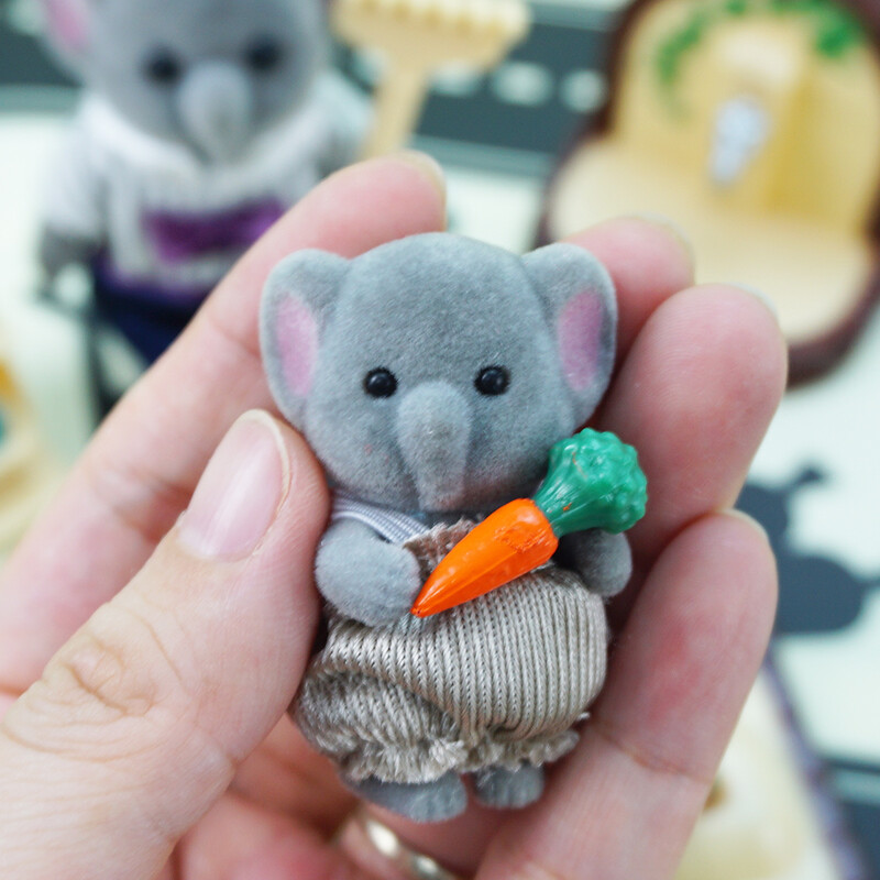 Velykų zuikio modeliavimas Miško gyvūno kūdikių žaislai Triušių šeimos lėlės Lėlių namelio figūrėlės Kolekcinis žaislas 4,5 cm baldų komplektas, dovana