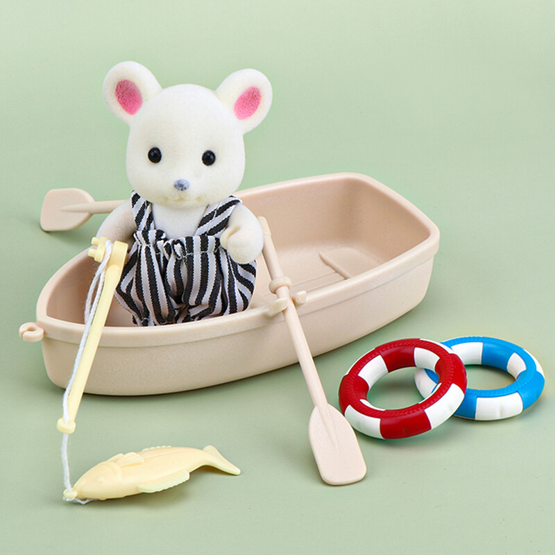 1:12 Casă de păpuși Koala Mobilier în miniatură Simulare Barcă din lemn Decorare de pescuit Micro Model Casă de joacă pentru fete Jucării cadou de aniversare
