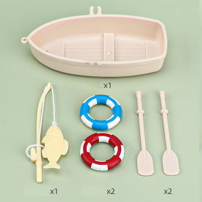 1:12 Casă de păpuși Koala Mobilier în miniatură Simulare Barcă din lemn Decorare de pescuit Micro Model Casă de joacă pentru fete Jucării cadou de aniversare