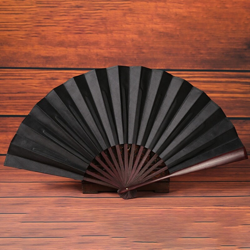 8 hüvelyk üres, összecsukható ventilátor, keleti stílusú, kézi ventilátor, összecsukható selyemszövet ventilátor, barkácsolás, írás és festés diákoknak kávézó