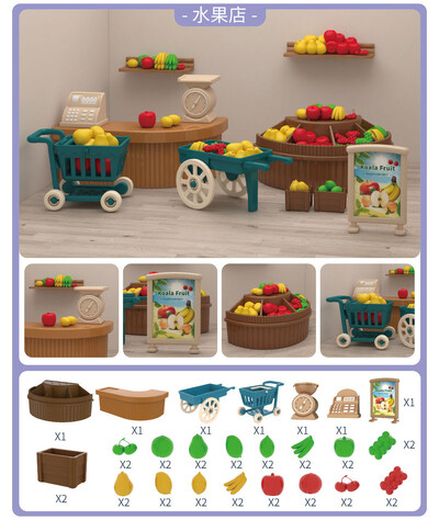 mini supermarket jocuri cumpărături casă de păpuși accesorii mobilier jucării pentru educație intelectuală pentru copii jucării de interacțiune cu familia