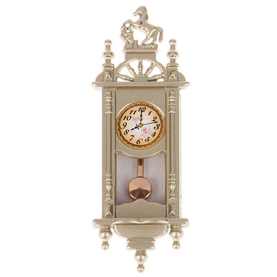 1PC Doll House Scene Recvisit Mini Retro Roman Clock Obývacia izba Dekorácia Prívesok Clock