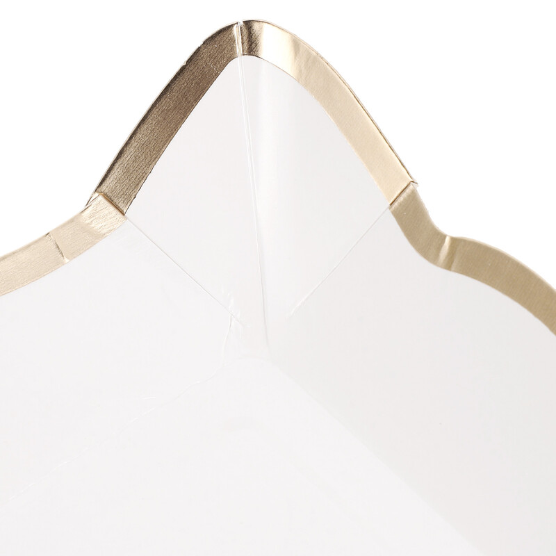 4 vnt Kvadratinės popierinės nėrinių lėkštės vaisių padėklai Maisto tiekimo indai Kartoniniai serviravimo lėkštės vakarėlio saldainių stalui