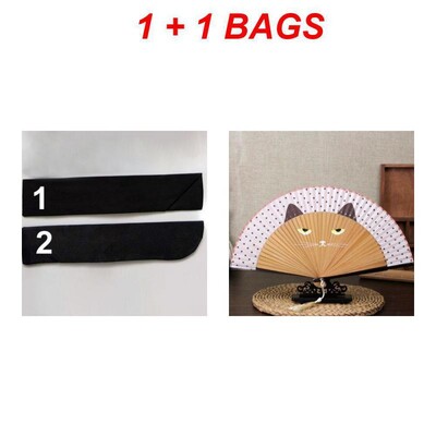 1 db 21 cm-es japán stílusú macska mintás bambusz összecsukható ventilátor női szép rajzfilm cica kézlegyezők kimonó fürdőköpeny legyezők kézműves dekoráció