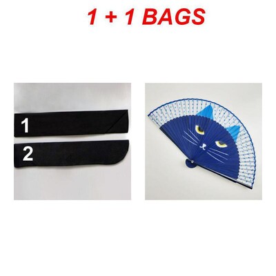 1 db 21 cm-es japán stílusú macska mintás bambusz összecsukható ventilátor női szép rajzfilm cica kézlegyezők kimonó fürdőköpeny legyezők kézműves dekoráció