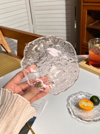 Πιάτα Ακανόνιστο Glacier Glass Fruit Dish Cake Dessert Snacks Home Accessories Ποτήρι Διάφανο Πρακτικό Απλή Προσωπικότητα